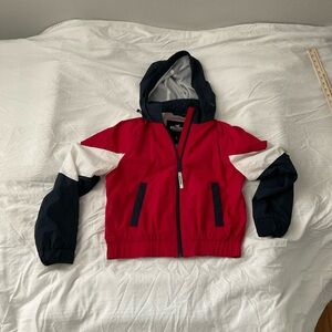 Hollister Navy and Red Hooded Jacket